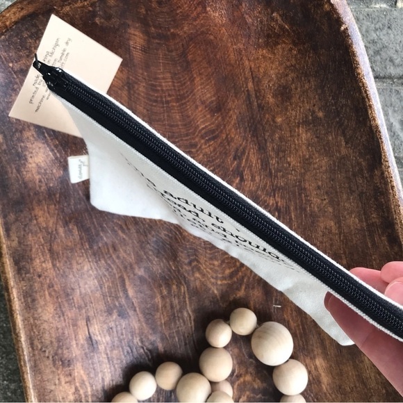 NWT Graphic Canvas Zipper Pouch | “Adult Version” - Picture 2 of 5